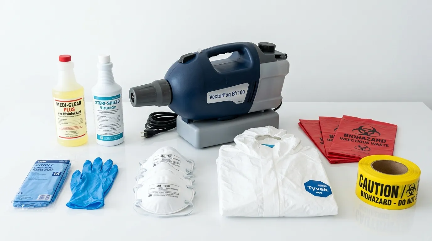 Professional biohazard remediation crew working in Valley Station